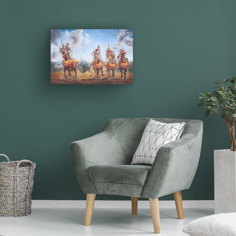 Moderne et contemporain «Four Horsemen Of The Apocalypse», reproduction d'art sur toile, H 30 po x l 47 po x P 2 po