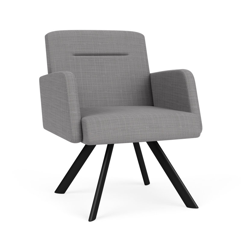 Fauteuil de réception Willow, Noir, Gris chambray