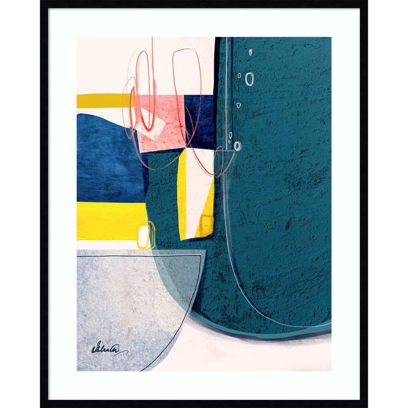 «Green Fields 2» par Ishita Banerjee, impression sur bois encadrée, H 41 po x l 33 po