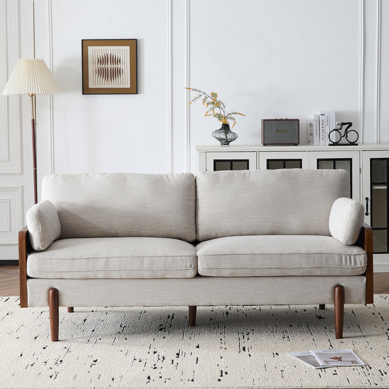 Canapé Mid-Century moderne beige, Beige