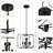 Marquon 5 - Light Satin Black Chandelier Pendant