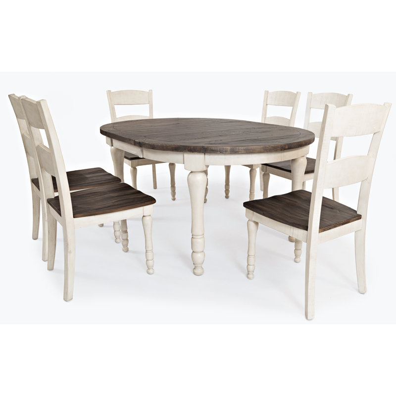 Karley 7-Piece Solid Wood Dining Set , White
