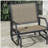 Outsunny Porch Glider, Metal Frame Swing Glider Chair with Breathable Mesh Fabric, Curved Armrests and Steel Frame for Garden, Poolside, Backyard, Balcony, Light Mixed Brown-428116278