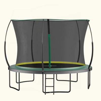 12FT Springfree No Gap Trampoline With Bungee Cords, Safe And Silent Bouncing For Outdoor Fun