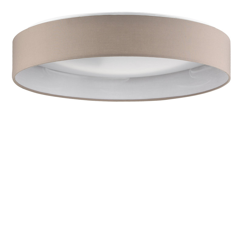 Carley Fabric LED Flush Mount, 9cm H x 32cm W x 32cm D, Anthracite / White