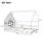 Full Size Wood House Bed With Window And Fence, Bed Frame-1462032052