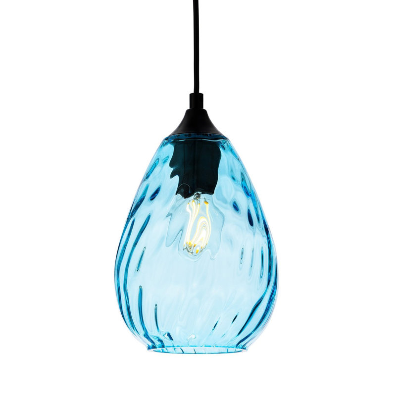 1 - Light Black Kitchen Island Pendant, Blue 