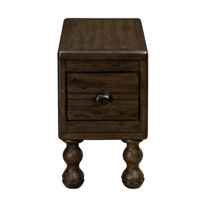 End Table, Rectangle 23.6 Inch Narrow Side Table With Drawer, Vintage Bedside Table Nightstand For Small Spaces, Living Room, Bedroom, Easy Assembly