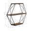 Rangement mural décoratif à 3 niveaux pour décoration intérieure - Décoration murale suspendue moderne pour la cuisine, le bureau ou la chambre à coucher - Noir-124007972