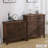 Dark-brown Solid + Manufactured Wood Accent Cabinet