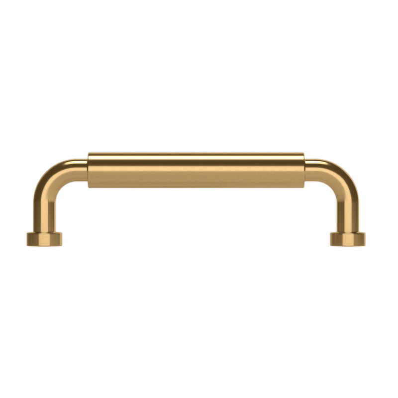 4400 Hollywood Hills Pull, 4" CTC, Non-lacquered Brass