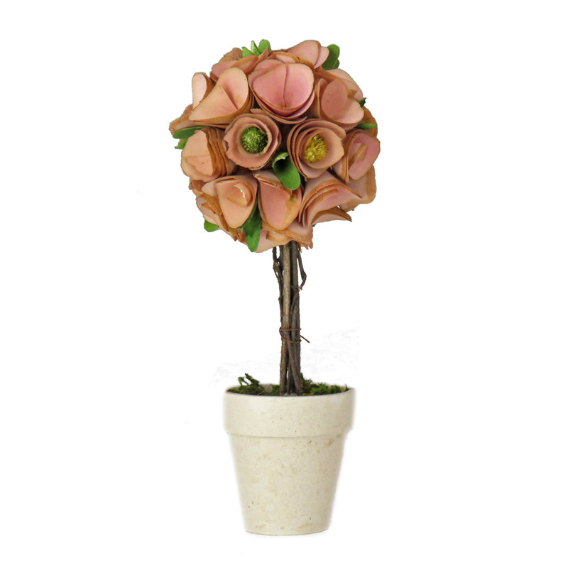 Topiaire 12 "printemps floral rose