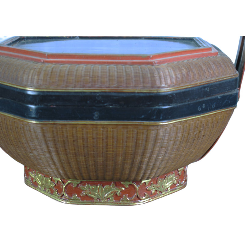 Asian Classic Bamboo Basket Decorative Box