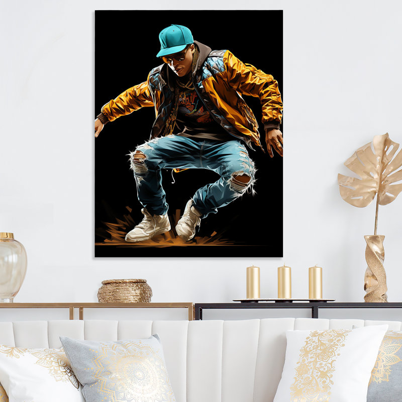 Urban Rhythms Breakdance Evolution I - art mural en métal Dance, H 20 po x l 12 po x P 1 po