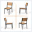 Ensemble de salle à manger pour 6 personnes 82,48 po LX40,55 po avec structure en aluminium, trou pour parasol et chaises sans accoudoirs-236840424-236577426