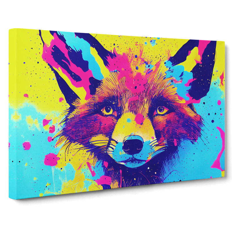 Fox Splashed Vol.3 Abstract - Wrapped Canvas, 35cm H x 50cm W x 3cm D