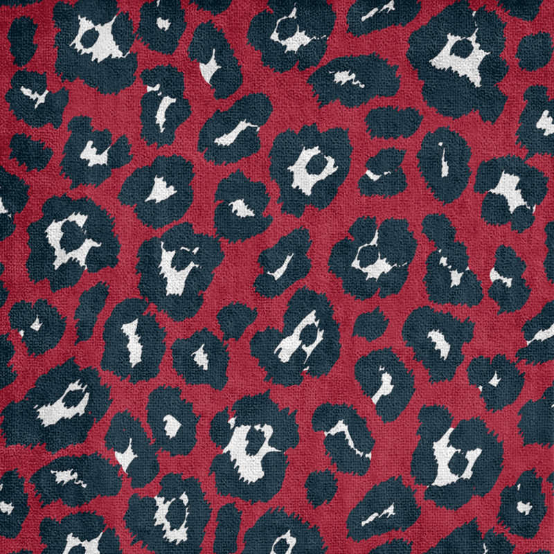 Serviette de plage Holderness, Mélange polyester-coton, Rouge combat / blanc / bleu acier profond