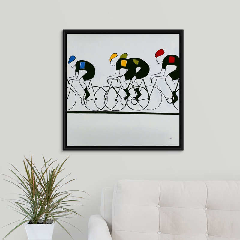 « break out », peinture sur toile, H 25,7 po x l 25,7 po x P 1,75 po, Cadre flottant noir