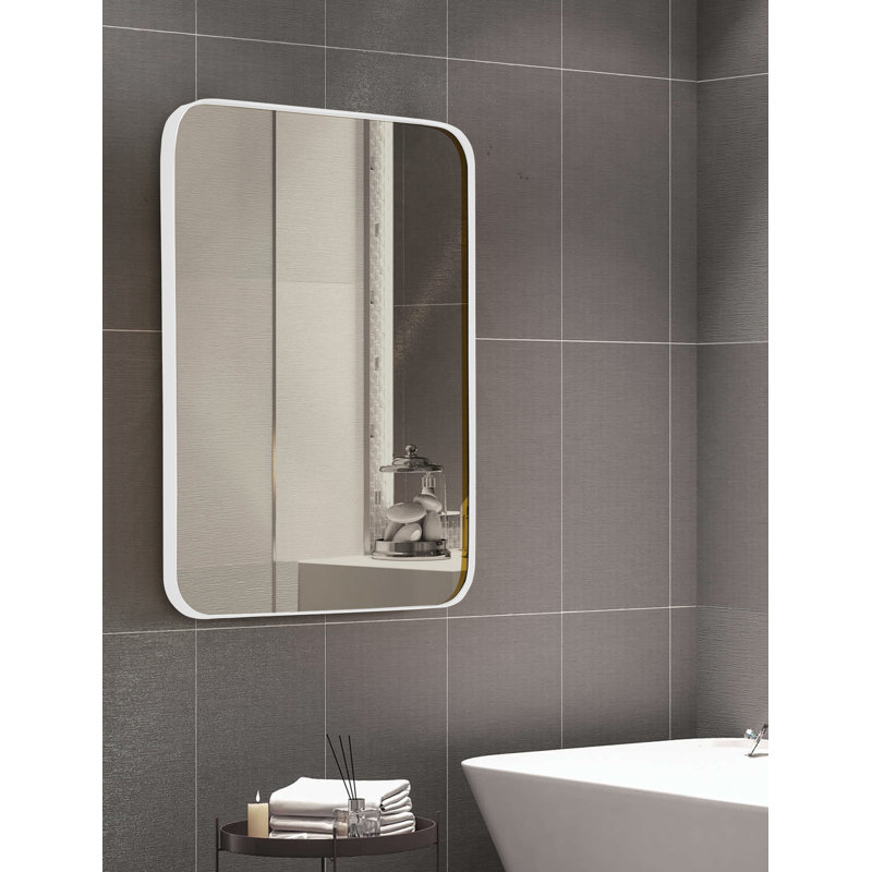 Miroir de salle de bain Duesbury, 36 po x 24 po, Blanc