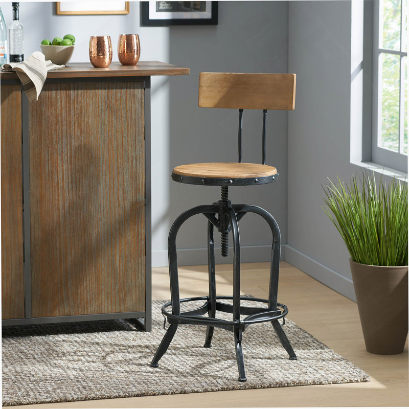 Tabouret de bar avec bois de sapin