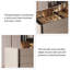 Comptoir rectangulaire en verre trempé transparent de 47,24 po, armoire en bois massif beige, armoire de rangement pour bijoux-130122870