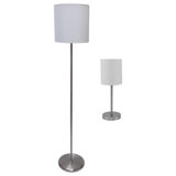 Ecorse 24.63'' Silver Traditional Floor & Table Lamp Set