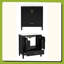 Meuble-lavabo cannelé élégant 30 po avec lavabo en céramique-129686612