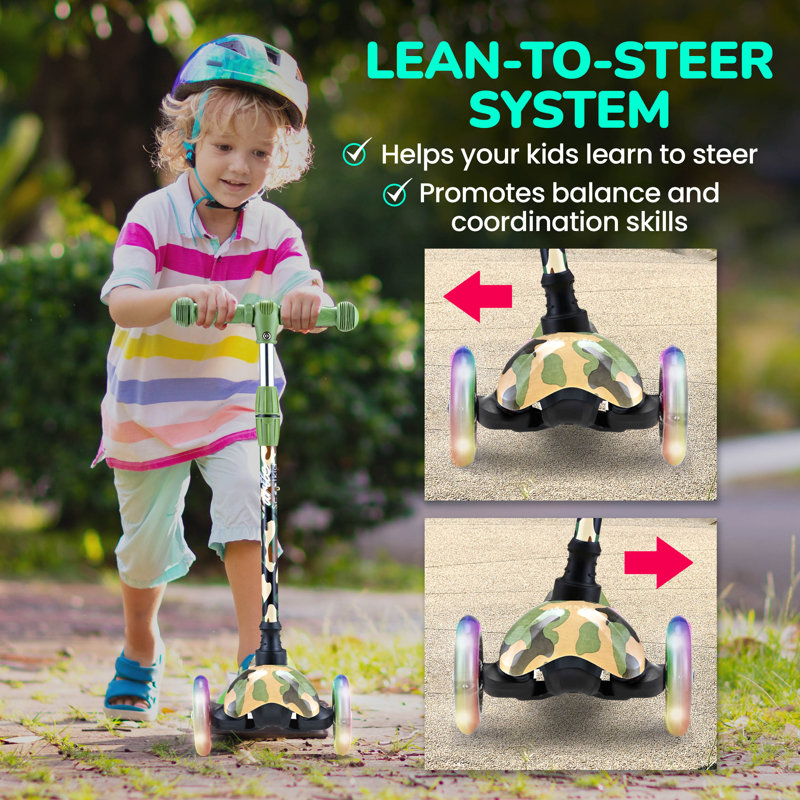 HURSC21CM – Hurtle Mini Kickboard Scooter With LED Wheels