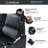 Leather Power Reclining Home Theater Seating with Cup Holder-864351166