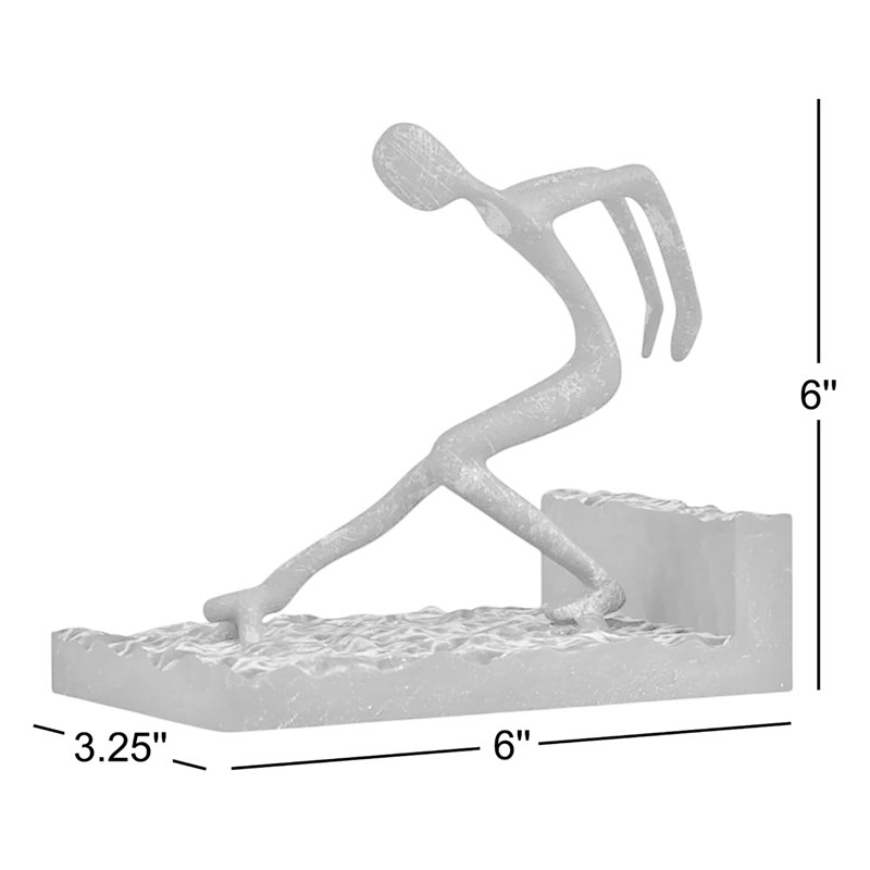 Zeno 6'' H Metal Human Figure Bookends