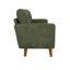 Canapé 65 pouces moderne Mid-Century avec accoudoirs carrés, tissu en polyester respirant vert olive et structure en bois