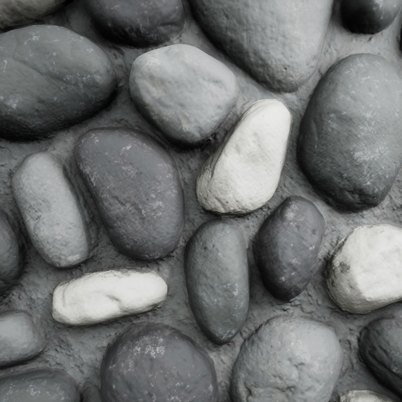 ÉCHANTILLON l 9 po x H 8 po - panneau de faux pierre EverStone River Rock, couleur pierre azur, Azure Stone