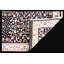 Hand-Knotted High-Quality Black and Beige Runner