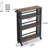 Keyana Narrow Wood and Metal Rolling Cart Kitchen Cart