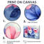 Geranium Glow In Blue Watercolors Watercolor - reproduction d'art sur toile florale-1778019205-1778019262-1778019248