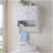 Over The Toilet Storage Cabinet,Farmhouse Medicine Cabinet with 2 Door and Adjustable Shelves,21.65 x 7.1 x 27.6 Inches, Bathroom, Living Room, White-1835077960