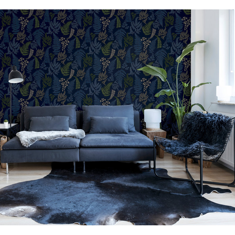 Papier peint Jerome, Bleu