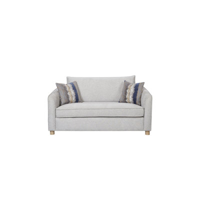 Causeuse en tissu sable - 2 coussins en duvet