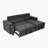 Pull-Out Sofa Bed L-Shape Sectional Sofa with Adjustable Headrest, Wireless Charging