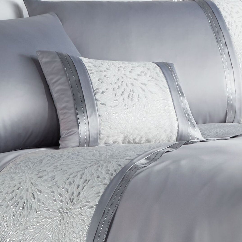 Luxor Jacquard Cushion, Silver