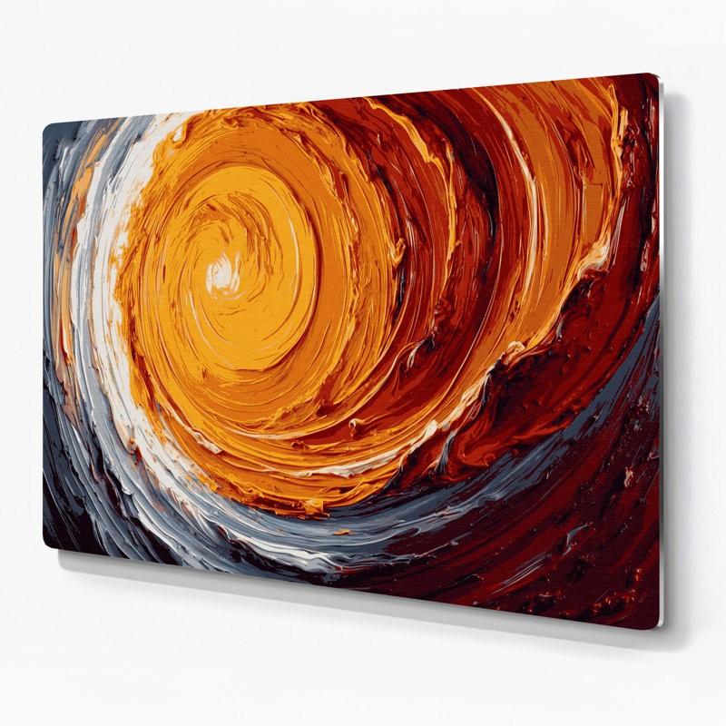 «Space Solar flares and protinences», art mural en métal brun, H 12 po x l 18 po