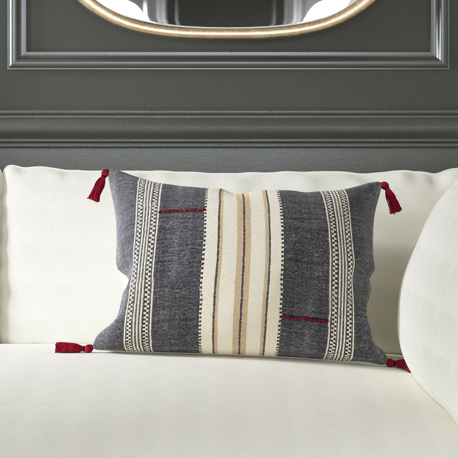 Gordon Tassels Lumbar Pillow Cover