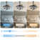 Elfred 42'' Modern DIY Shape Ceiling Fan with Lights, 6-Speed DC Motor Dimmable LED Ceiling Fan