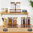 Glass Coffee Grounds Container With Shelf, 2 × 45 Oz Glass Coffee Canisters With Airtight Thread Lid, Glass Storage Jars With Stainless Steel Spoon For Coffee Bean, Sugar,Nut