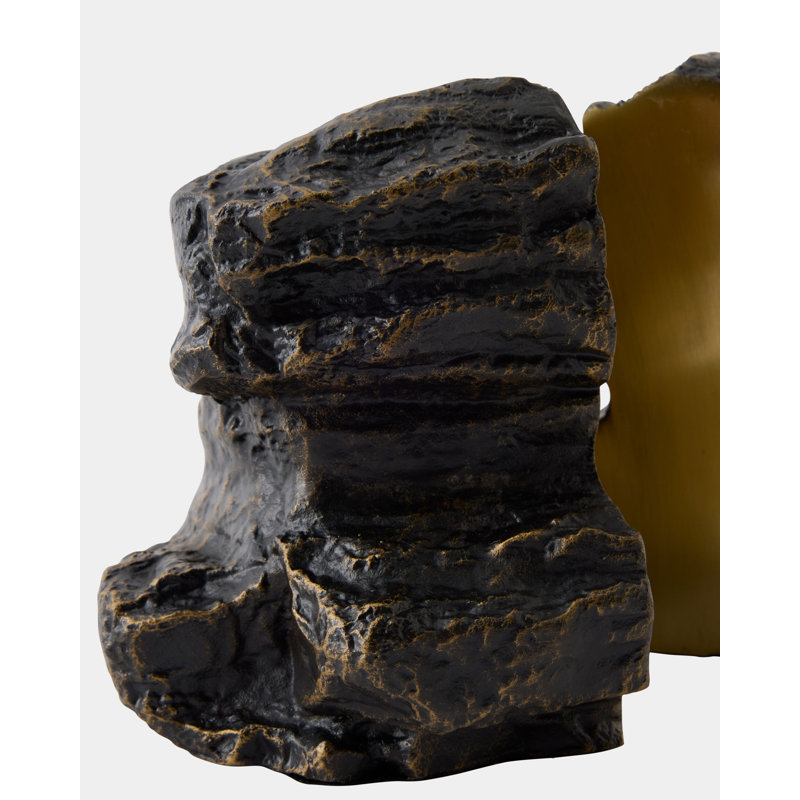 Rock Bookends-Bronze/Brass