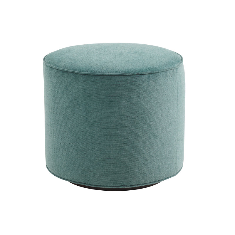 Silverado Waverly Swivel Ottoman, Polyester Blend, Blue