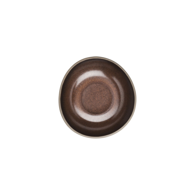 Junto Handmade Stoneware Dessert Bowl, Bronze