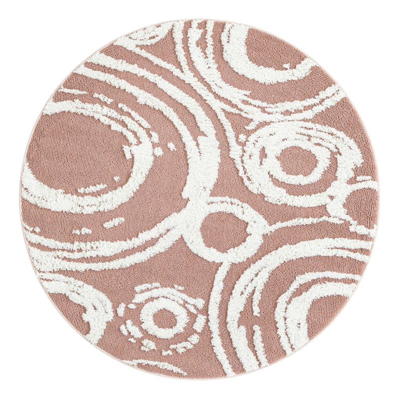Abstract Indoor Rug, Round 5'3"