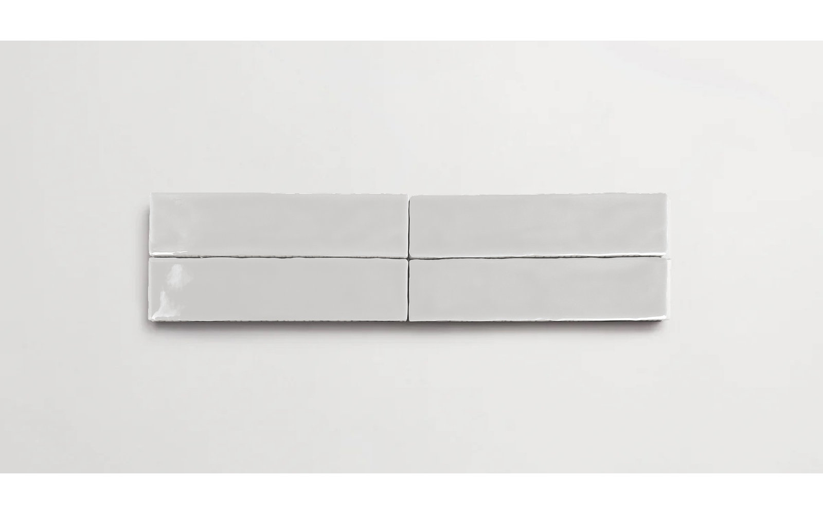 Lake Como 2" x 10" Glossy Tile, Bianco