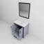 Meuble-lavabo l 30 po x P 22 po, comptoir en quartz blanc et miroir 28 po-1257788690